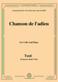 Chanson de ladieu,for Cello and Piano P.O.D cover